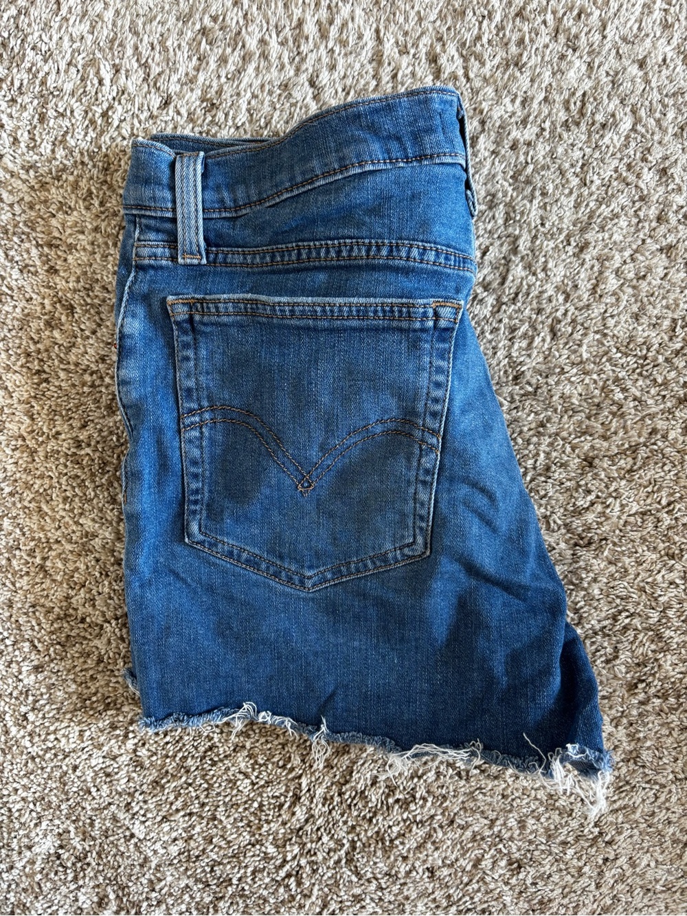 Levi's Blue Denim Cutoff Jean Shorts